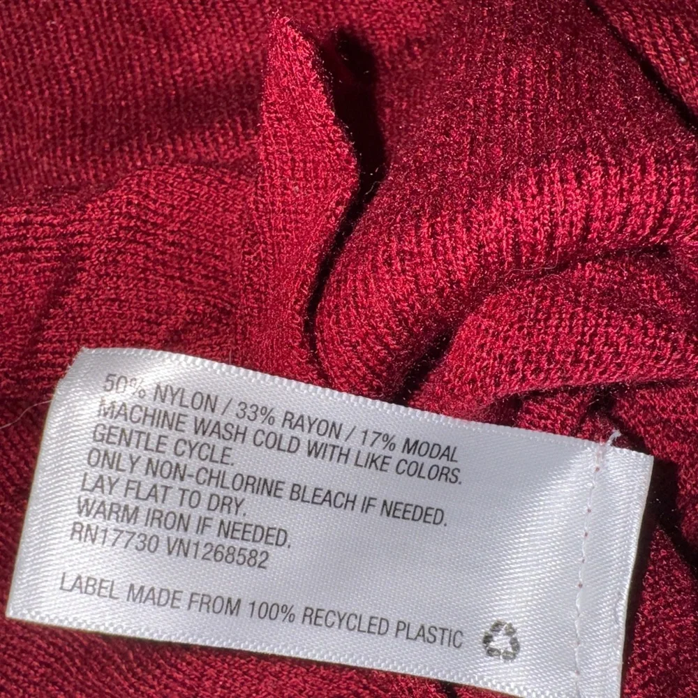 Target A New Day V Neck Red Sweater with Slits at the hips - Picture 7 of 7